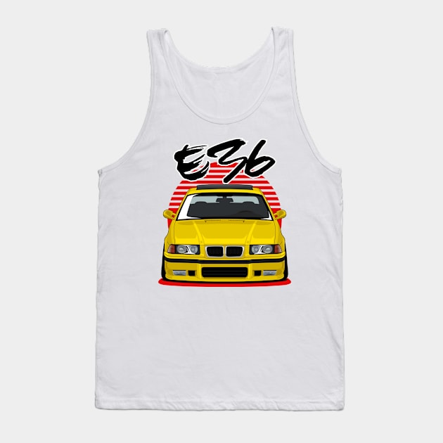 Yellow E36 Tank Top by squealtires